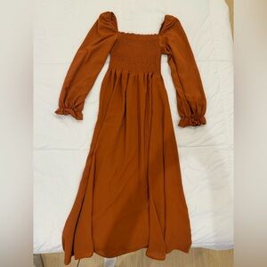 Amazon Rust Long Sleeve Dress